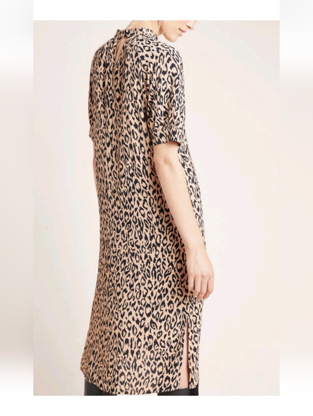 Anthro Animal Print Midi Dress - Picture 3 of 11